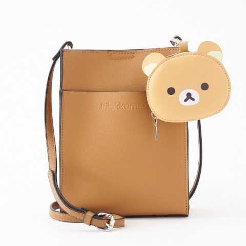 日本 思夢樂 拉拉熊 懶熊 大臉 肩背包 側背包 子母包 零錢包 拉拉熊包包 皮革 日版