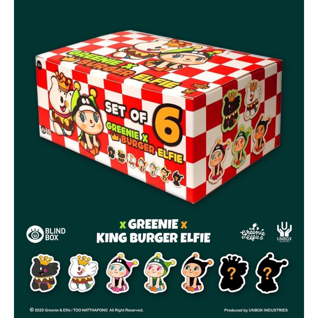 【斜槓玩聚】unbox greenie king burger elfie《隨機款》 *現貨*