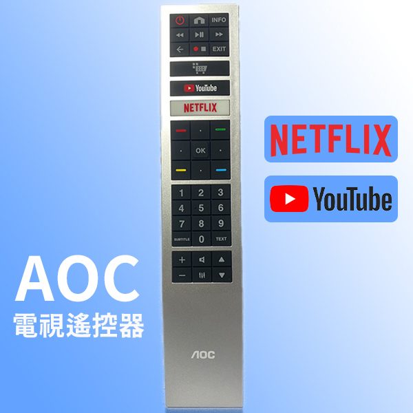 【現貨】AOC電視紅外線遙控器 RC4183906/01 帶 NETFLIX+YouTube