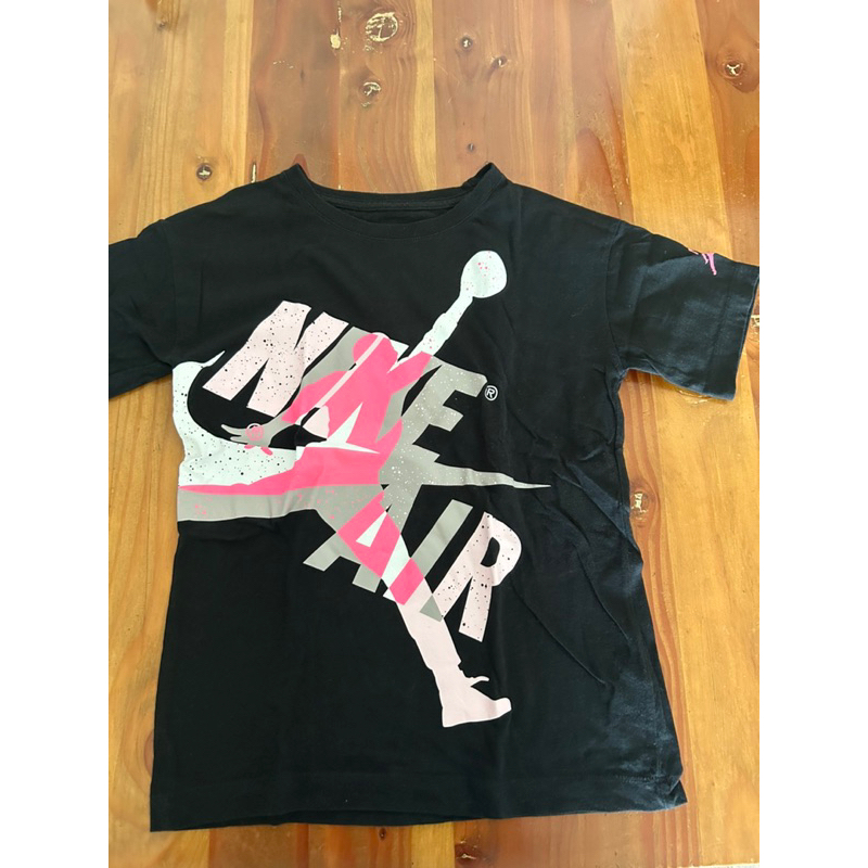 Nike Air Jordan 女童 黑色 短袖T恤 128-140公分 M