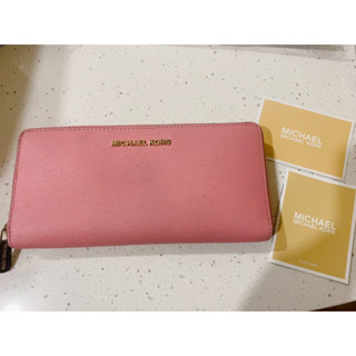 Michael kors MK粉色長夾二手