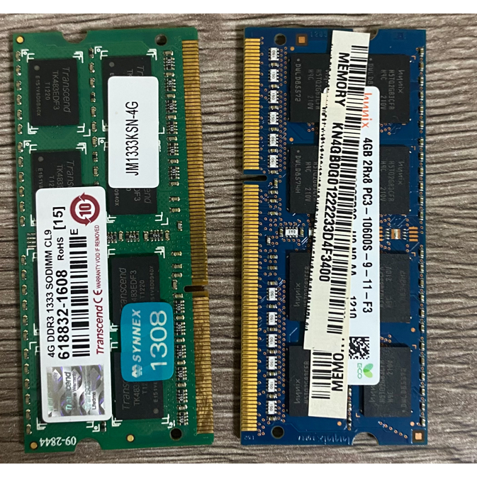 筆電RAM  DDR3 4G 1333 兩條120
