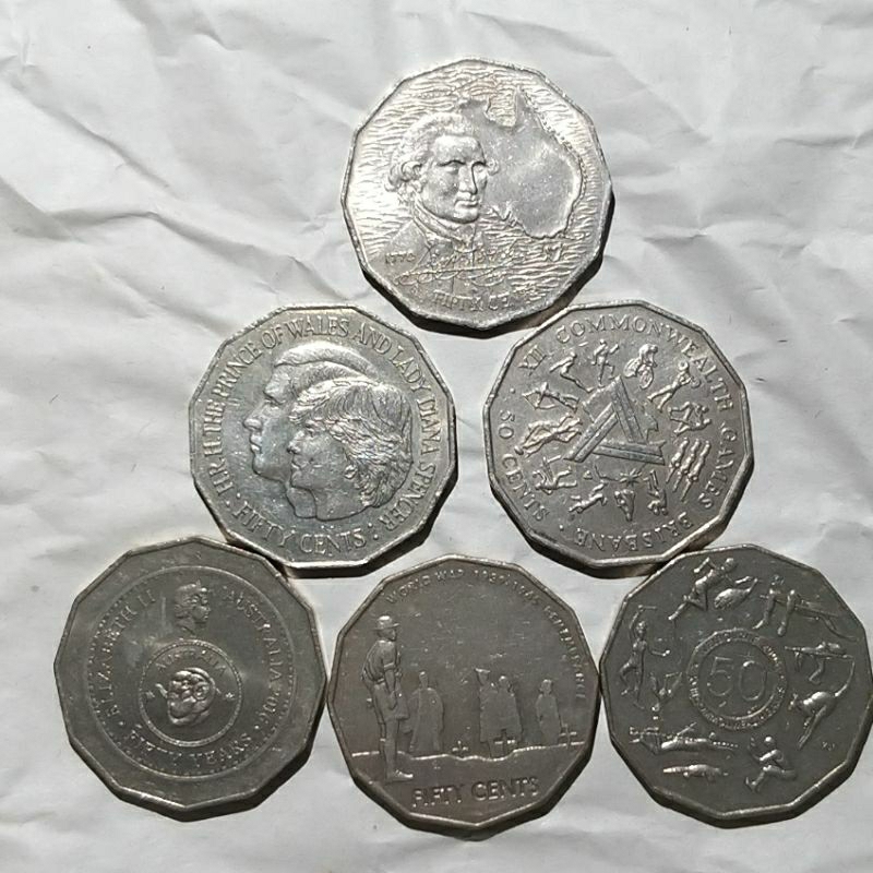 Auke 🇦🇺澳洲🇦🇺 1970年~2016年間 50分流通紀念幣（流通品相 第二彈）