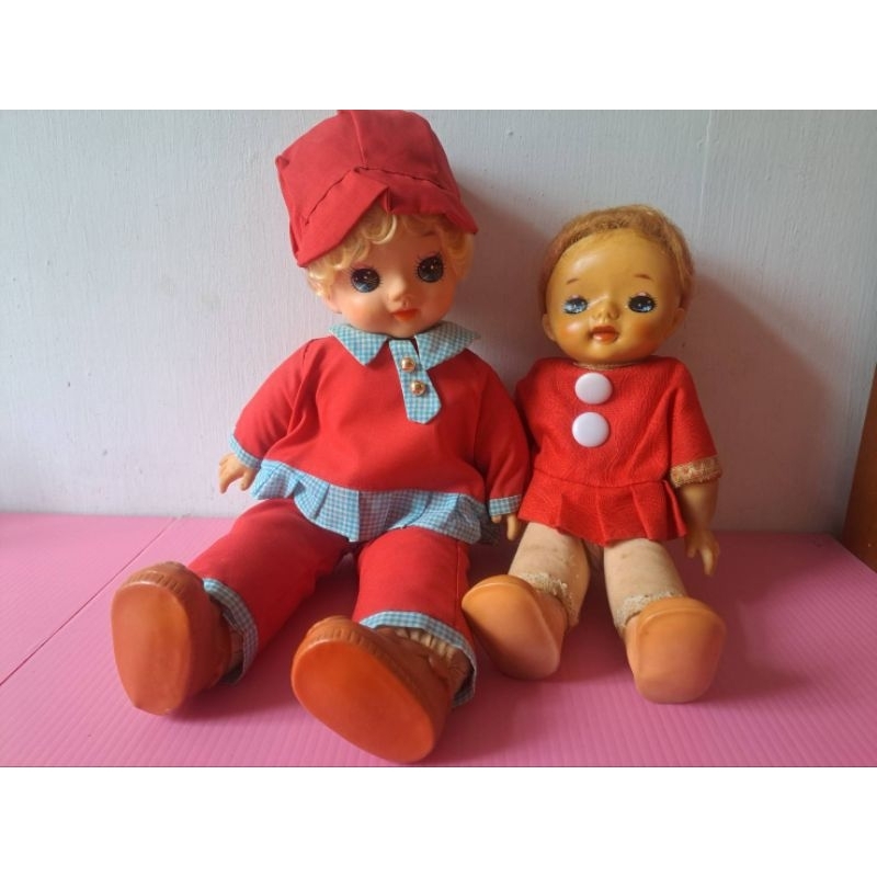 〔分售〕日本昭和年代 早期古董娃娃 膠皮布娃娃 復古洋娃娃 懷舊老娃娃