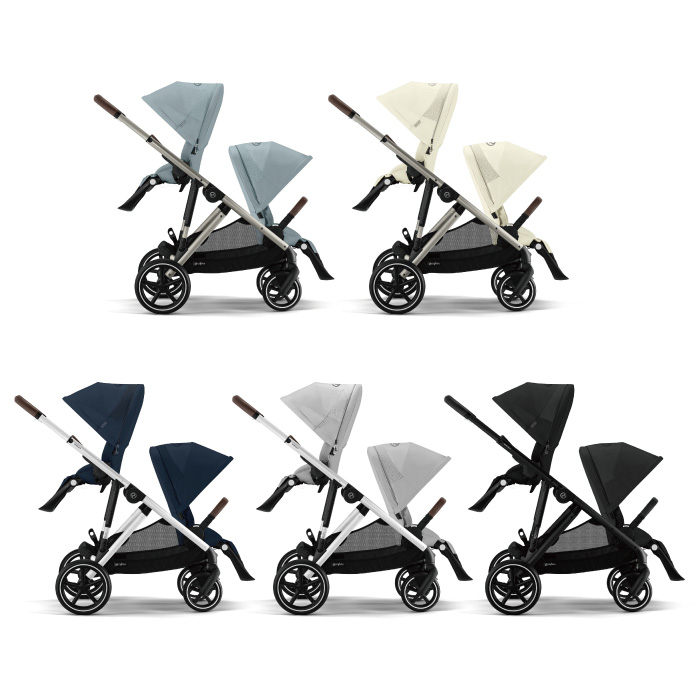 Cybex Gazelle S 雙人推車+第二座椅(多色可選)雙胞胎推車|雙寶車|雙寶嬰兒手推車【麗兒采家】