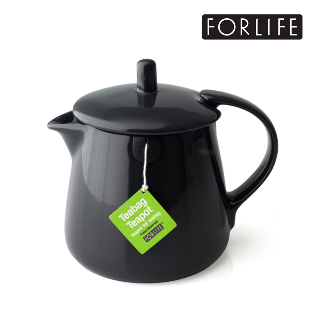 【節日送禮】【FORLIFE總代理】美國品牌茶壺-茶包壺354ml-碳黑