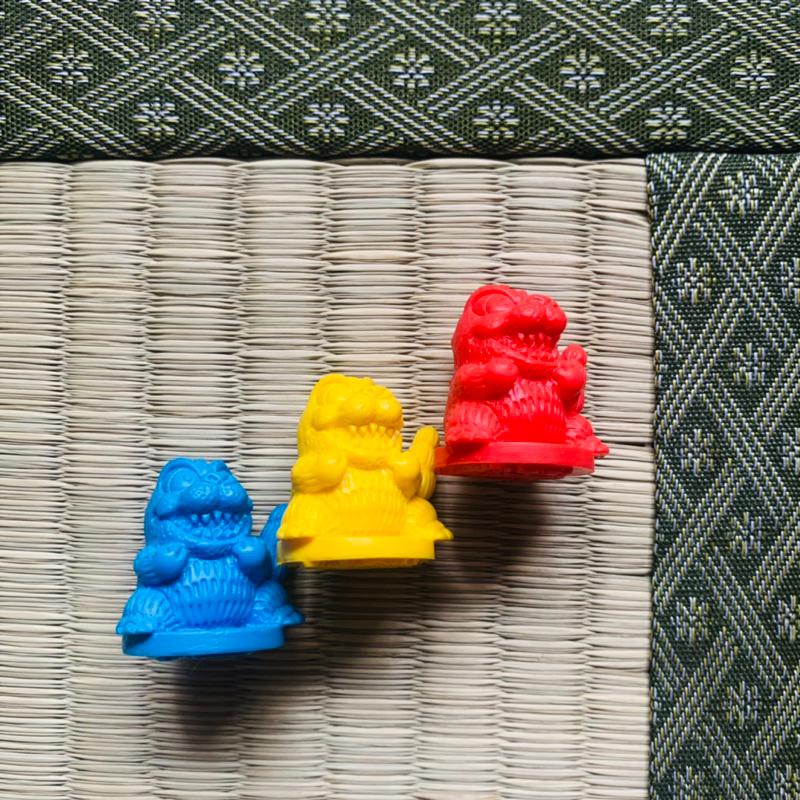 懷舊 早期 橡皮擦玩具 ゴジラ GODZILLA  消しゴム 東寶怪獸 哥吉拉 印章 橡皮擦玩具 ❶紅色 ❷黃色 ❸藍色