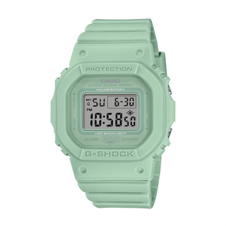 【CASIO G-SHOCK】簡約經典純色系休閒運動腕錶-蘋果綠/GMD-S5600BA-3/台灣總代理公司貨享一年保固