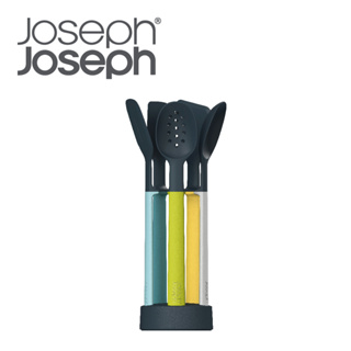 Joseph Joseph 不沾桌矽膠料理鏟匙組(附座-自然色)