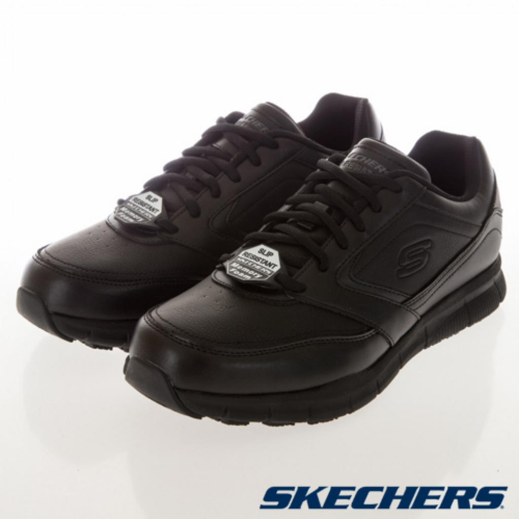 【鞋印良品】Skechers NAMPA 寬楦款 男工作鞋 耐油 抗濕 防滑橡膠 防觸電 舒適 77156WBLK 黑