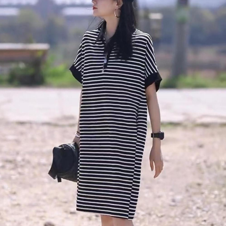 雅麗安娜 針織衫 洋裝 連身裙 M-3XL韓版顯瘦休閒寬鬆學院風polo連身裙子菲A009-9572.