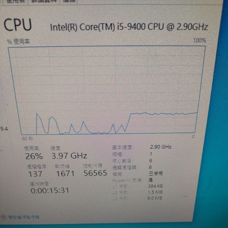 中古CPU i5 9400  單CPU