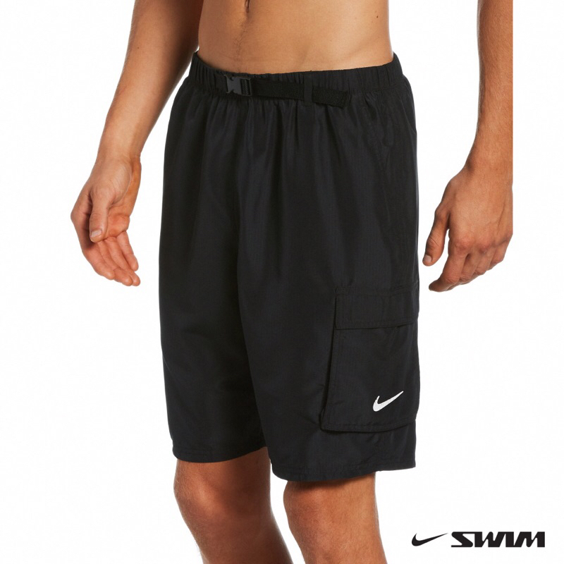 大灌體育👟 Nike Solid [NESSB521-001] 男 短褲 九吋 海灘褲 運動  黑