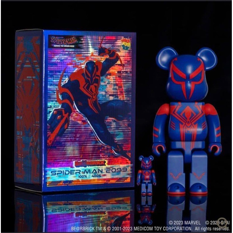 預購 Be@rbrick Spider-Man 2099 蜘蛛人 400% 100%  蜘蛛俠Spiderman 動畫