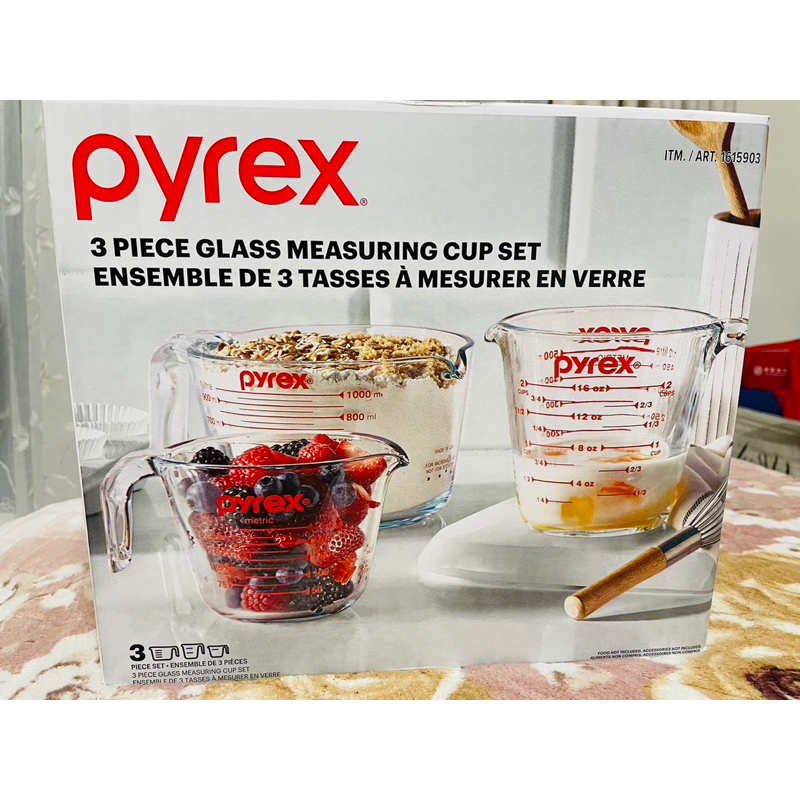 Pyrex 玻璃量杯 3件組
