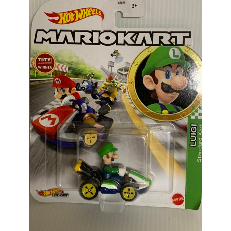 現貨 正版Hot Wheels 風火輪系列Mario Kart合金車系列 路易吉