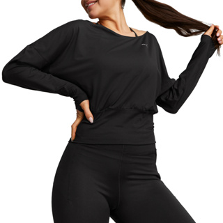 PUMA 女 瑜珈 薄款長袖上衣 薄長T恤 黑 歐美規 1580