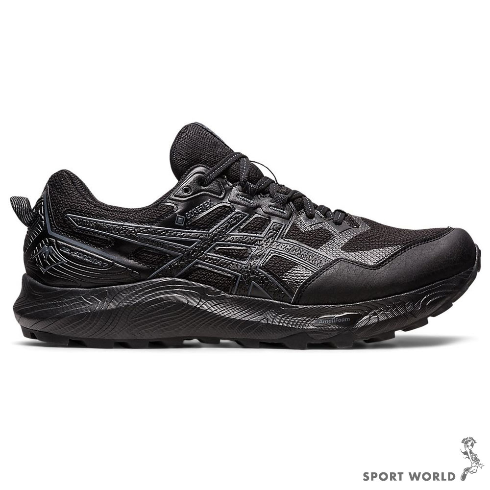 Asics 亞瑟士 男鞋 越野鞋 登山鞋 GTX防水 GEL-SONOMA 7 全黑【運動世界】1011B593-002