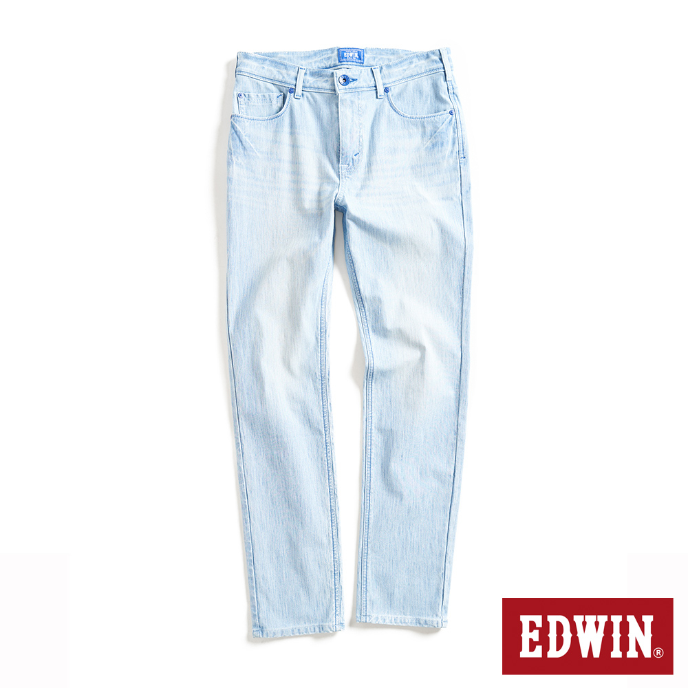 EDWIN 藍光動能全方位彈力小直筒牛仔褲(重漂藍)-男款