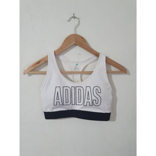 Adidas 女 logo 運動內衣 胸墊可拆式 白色M