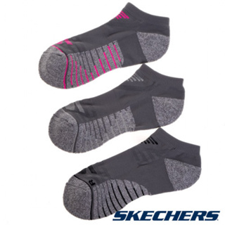 SKECHERS 女銀離子抗菌除臭踝襪 運動襪 隱形襪 (三雙一組) (S113864-035)