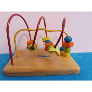 玩具二手✌️串珠迷宮立體木製玩具 教具