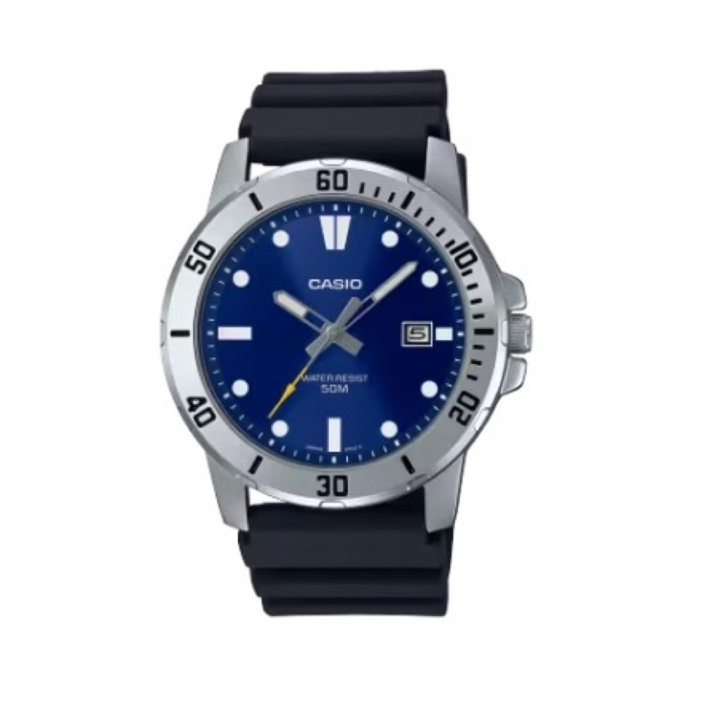 【CASIO 卡西歐】標準休閒風腕錶 MTP-VD01-2E 45mm 現代鐘錶