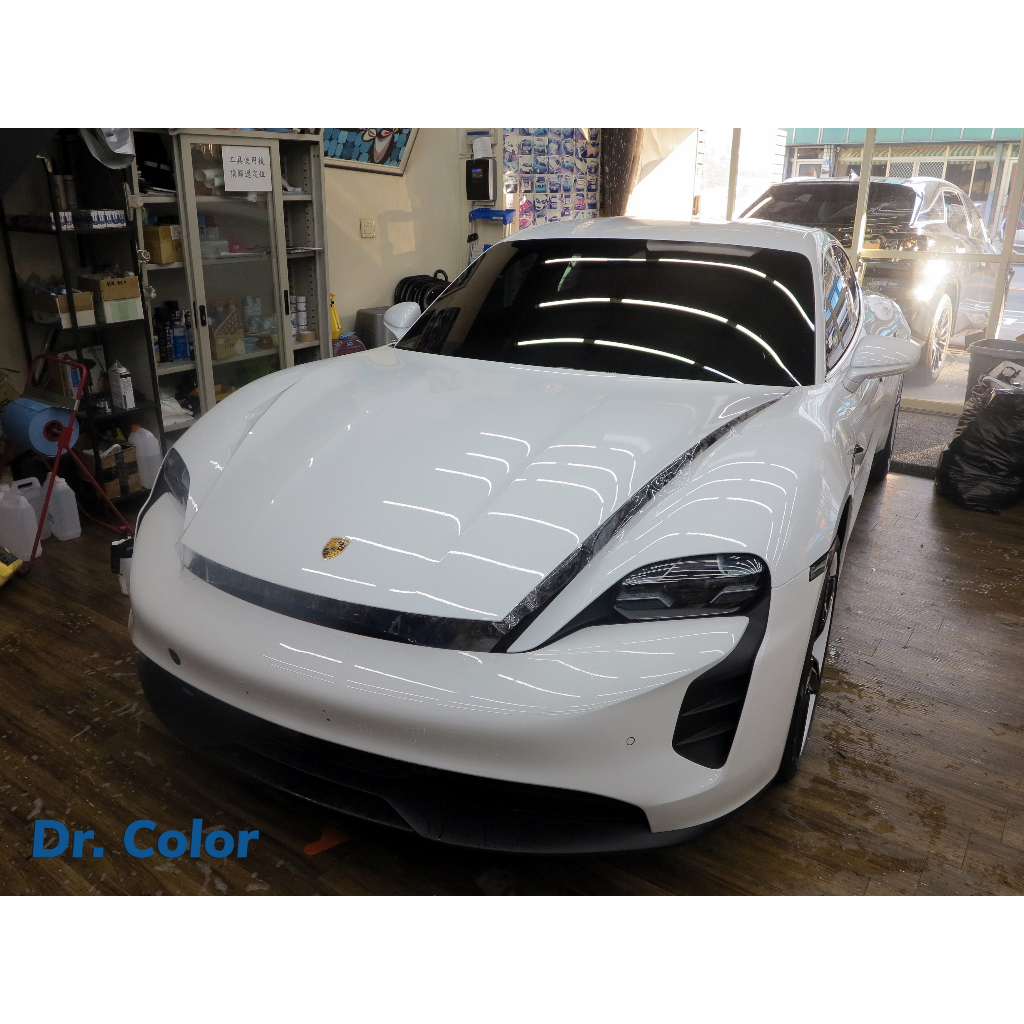 Dr. Color 玩色專業汽車包膜 Porsche Taycan4S 全車包膜細紋自體修復透明犀牛皮 (SunTek)