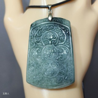 玉貴人…天然飄花福氣滿滿翡翠玉墜項鍊，超優惠