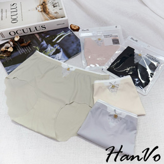 【HanVo】氣質網紗蝴蝶結冰絲無痕內褲 獨立包裝 中腰 透氣裸感柔軟親膚三角褲 流行少女內褲 內著 A11-5742
