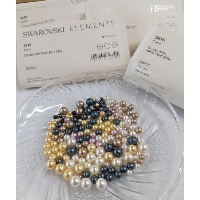 施華洛世奇 水晶珍珠 玻璃珍珠 單顆出售 4/6/8mm 出清