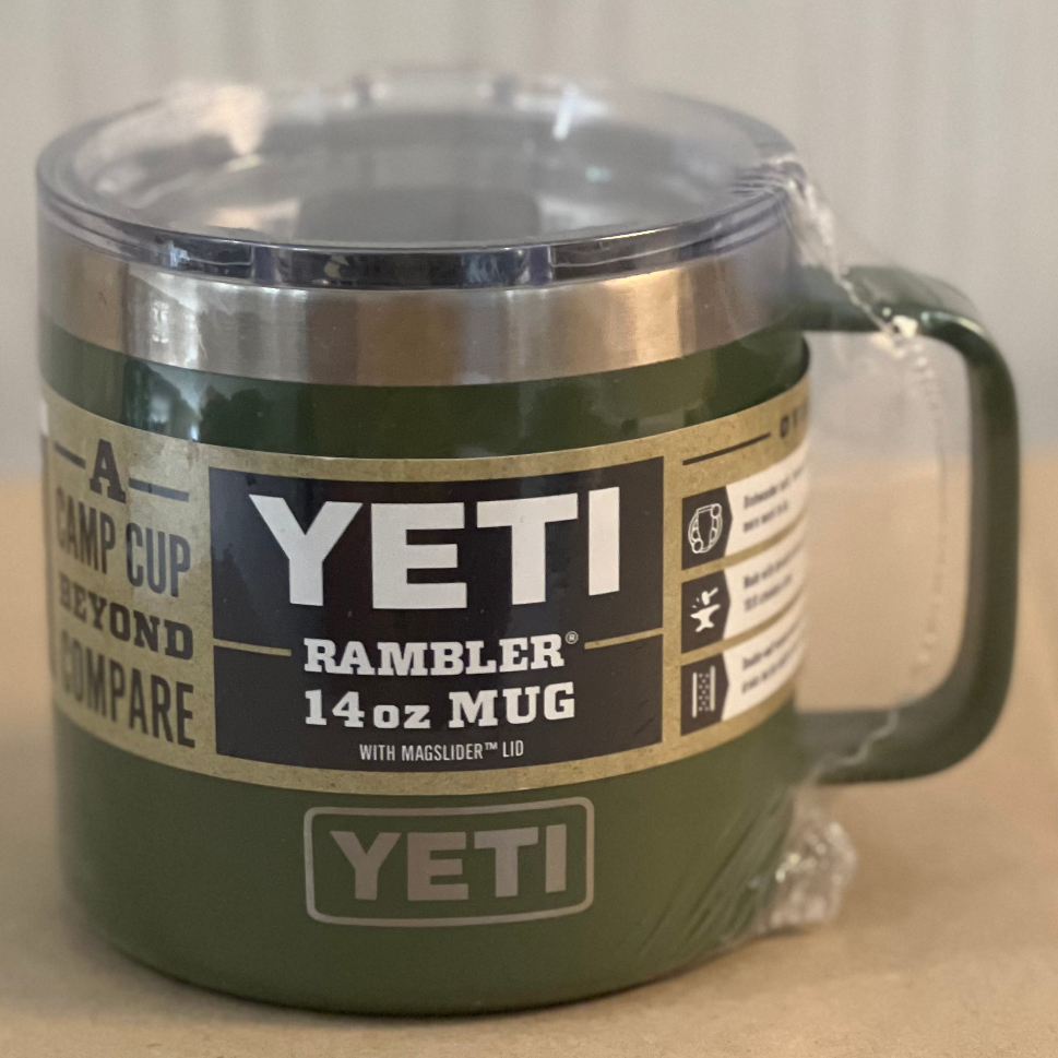 【YETI】Rambler 真空雙層保溫馬克杯 14oz/400ml 磁扣封口杯蓋 不銹鋼 咖啡杯 露營野餐 正品現貨🚀
