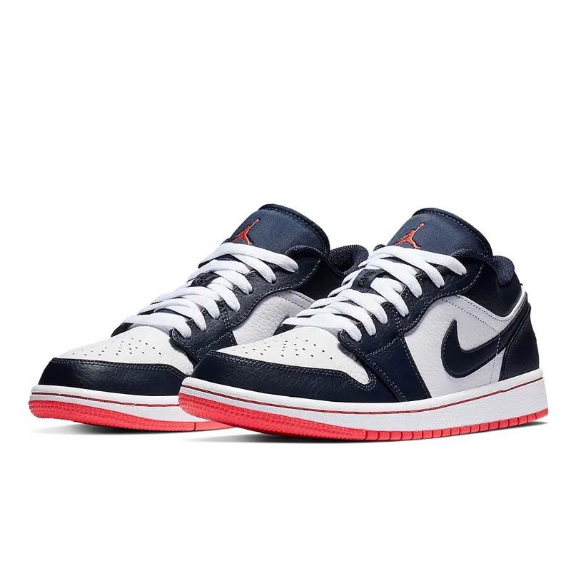 GOSPEL【Air Jordan 1 Low Obsidian Ember Glow 】藏青 男鞋 553558