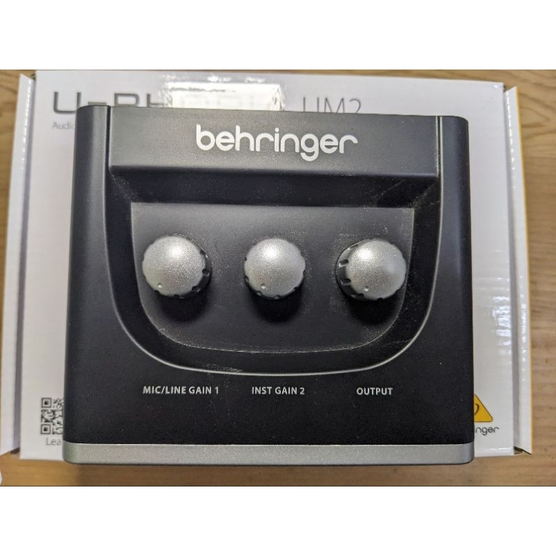 [二手] Behringer 百靈達 U-PHORIA UM2 錄音介面（贈 RCA 線）