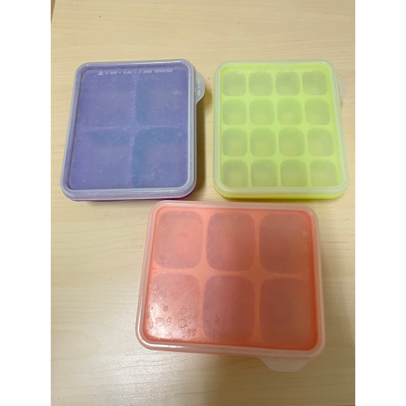 二手韓國BeBeLock副食品矽膠分裝盒（三個）