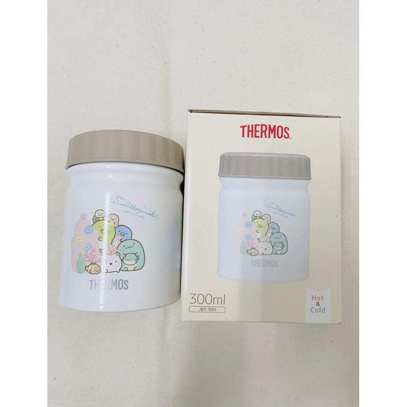 ［ 二手｜使用一次 ］#台灣限定販售｜膳魔師THERMOS不鏽鋼真空保溫罐-角落小夥伴（海洋篇）300ml