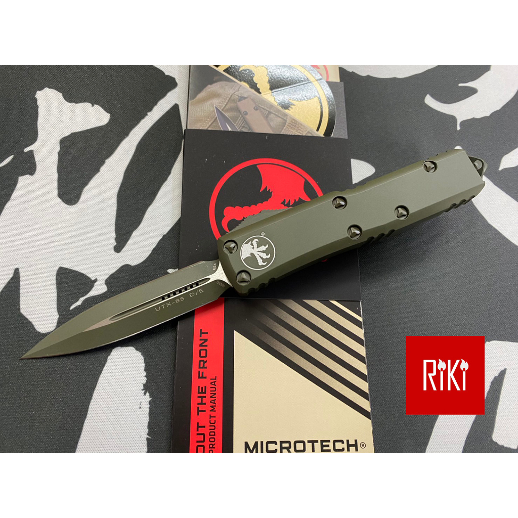 【瑞棋精品名刀】Microtech 232-1COD UTX-85 D/E 軍綠色陶瓷塗層 OTF彈簧刀 $14100