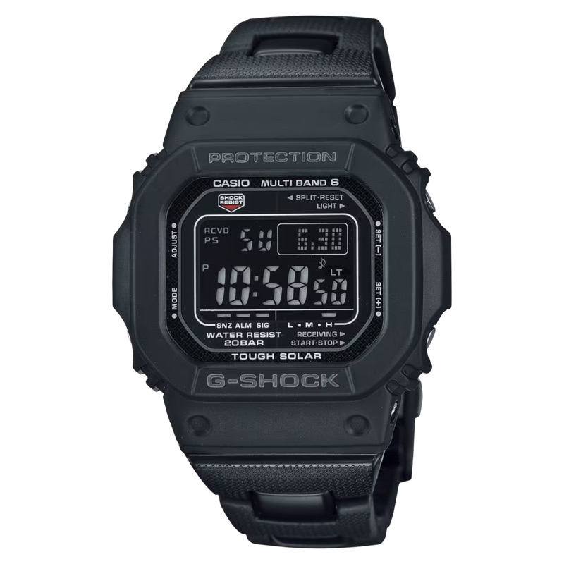 （60年店）全新最新改版正台灣卡西歐公司貨 G-SHOCK運動電波錶 GW-M5610UBC-1DR複合式錶帶 ㄧ年保固