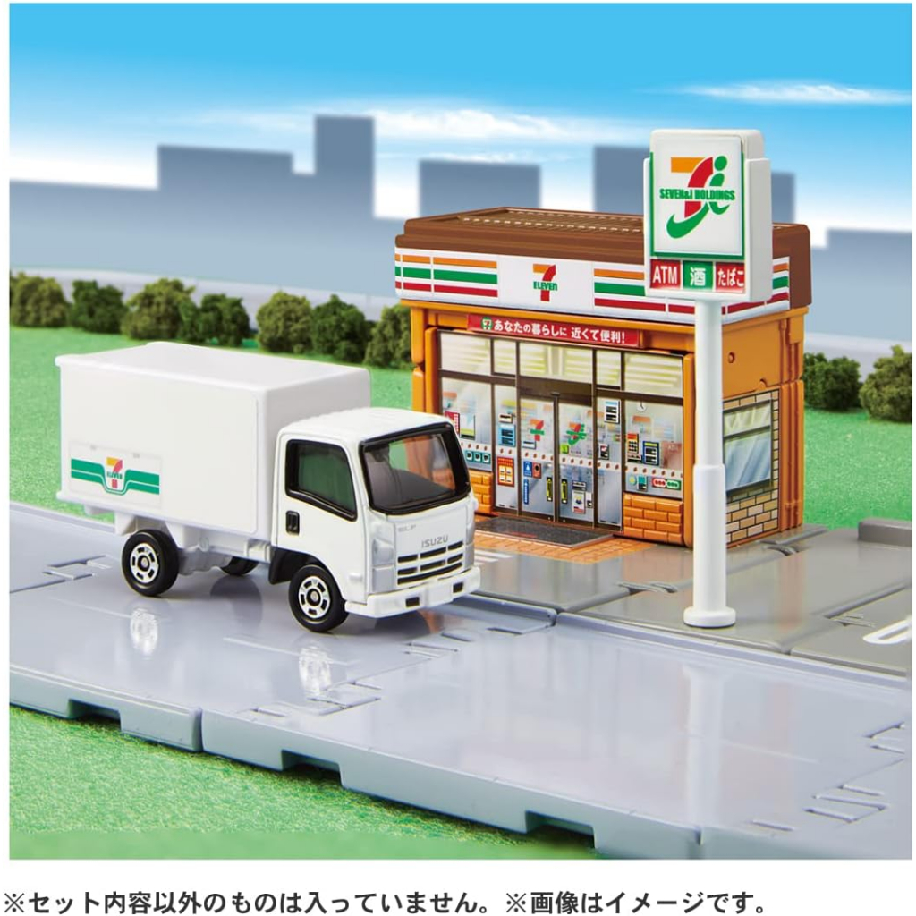 TOMICA-B19-全新未拆-7-11便利商店 統一超商 場景組 內附7-11貨車