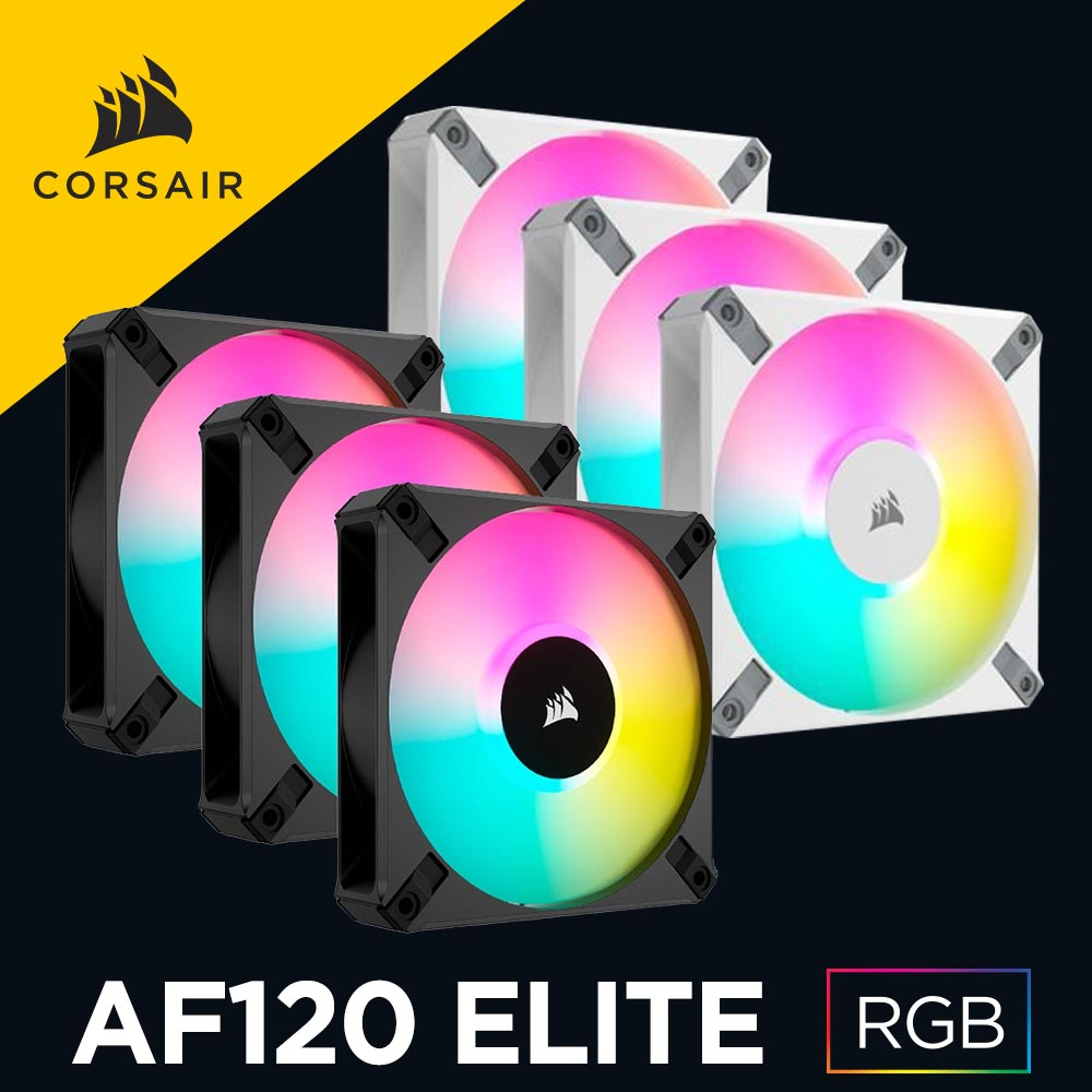 海盜船 CORSAIR AF120 RGB ELITE 機殼風扇*3+Lighting控制器 官方旗艦館