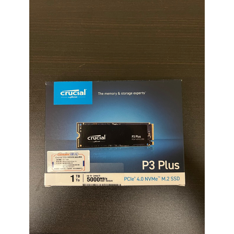 美光 Micron Crucial P3 Plus Gen4 NVMe  1TB SSD 固態硬碟