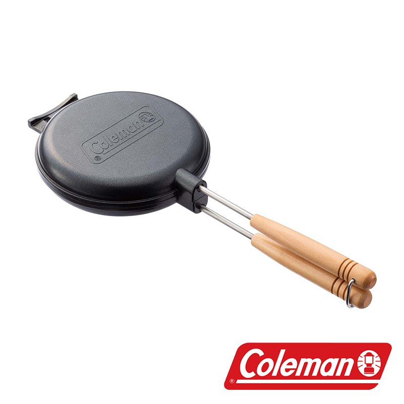 【美國Coleman】雙平底鍋 /附收納袋 CM-38934 露營.戶外.登山.烤肉.烤爐.烤土司.烤盤.戶外野炊