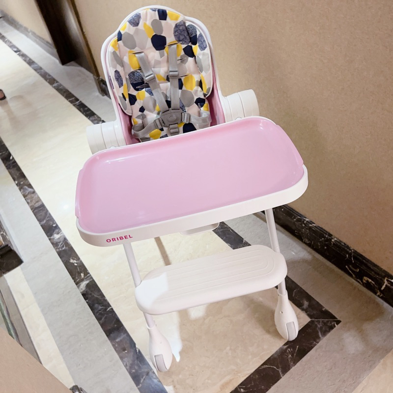 （已預訂）9.5成新 ORIBEL cocoon 餐椅 躺椅 寶寶餐桌6m~3Y 寶寶餐椅 兒童餐椅 二手 附椅墊杯架