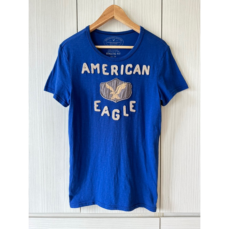 American Eagle 藍色T-Shirt 美式T恤 香港專櫃購入 九成新 Size:XS