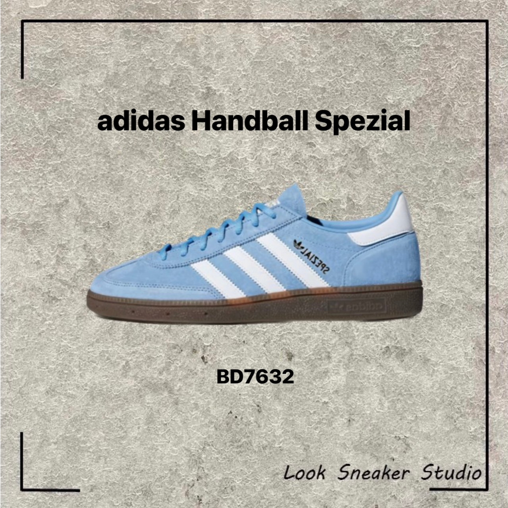 路克 Look👀 adidas Handball Spezial 愛迪達 三葉草 白藍 復古 麂皮 休閒鞋 BD7632