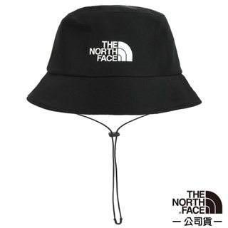 【The North Face】中性 防潑透氣遮陽登山健行圓盤帽.休閒漁夫帽/黑_5FXK