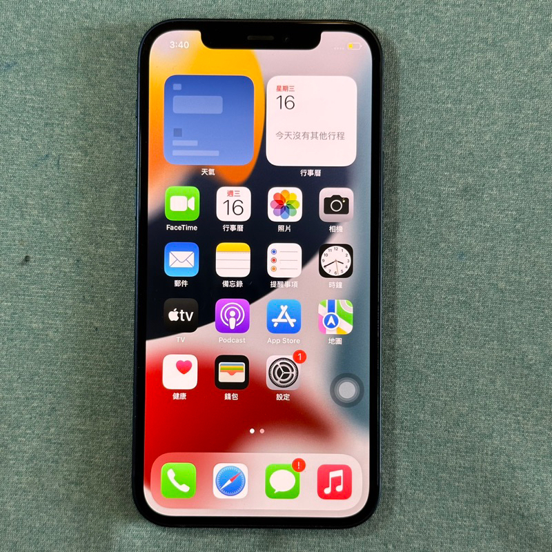 iPhone 12 128G 藍 無傷 功能正常 二手 IPhone12 i12 6.1吋 蘋果 apple 台中