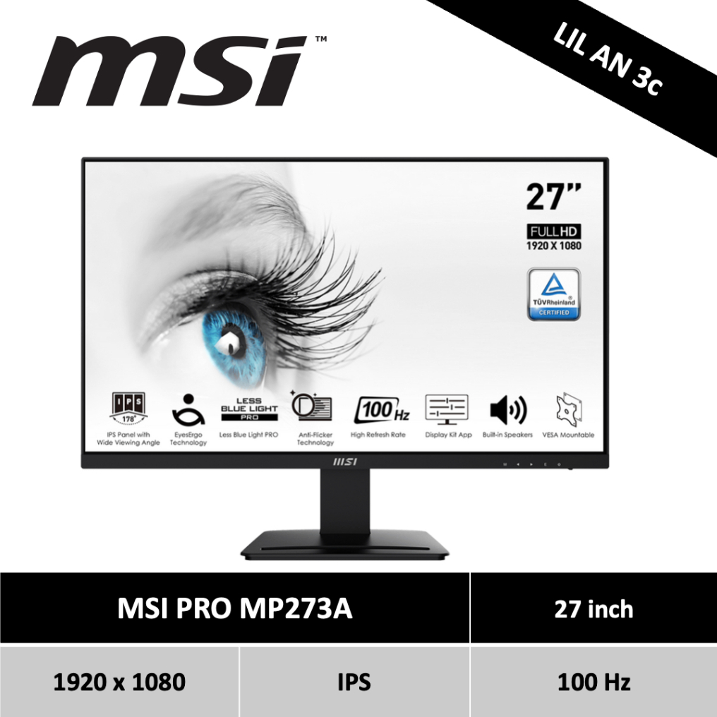 小安3c🐻 MSI 微星 PRO MP273A 27型 IPS 電競螢幕