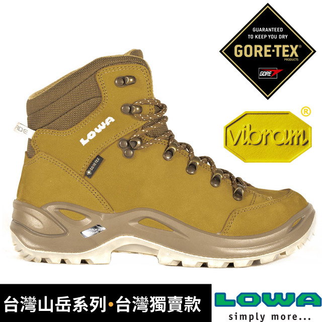 【德國 LOWA】送》女 款台灣山岳 中筒防水透氣多功能健行鞋(寬楦) RENEGADE GTX登山鞋_LW520917