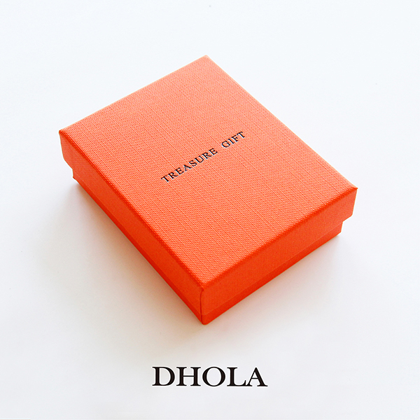 DHOLA｜【珍藏長方盒-橘】絨布袋 送禮包裝 手作 手工藝 飾品 配件 朵拉手藝材料店